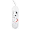 Snow Joe Indoor 3-Outlet Extension Cord 6-Foot 14/3-Gauge UL Rated PJ3STR06-143-WHT